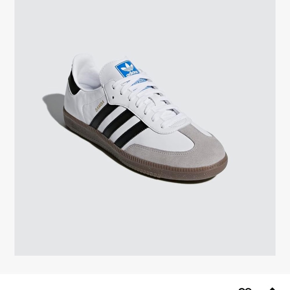 Adidas Samba White and Black Shoes